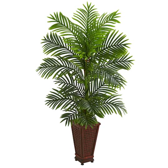 5Ft Kentia Palm Tree in Decorative Planter By Nearly Natural in Green | 5 ft | Michaels®